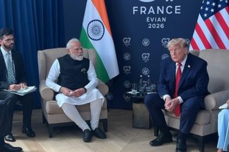 Trump Modi G7 France