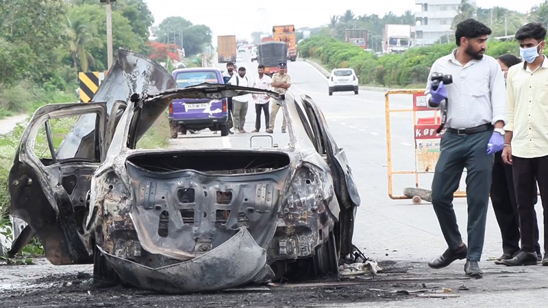 Tumkur Car Fire