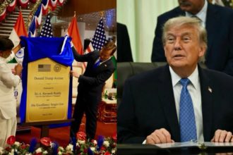 donald trump hyderabad road