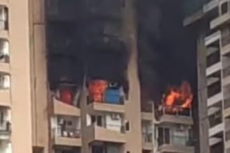 fire breaks out at high rise in noida ac blast suspected