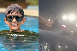 hit and run car accident in sakleshpura boy seriously injured