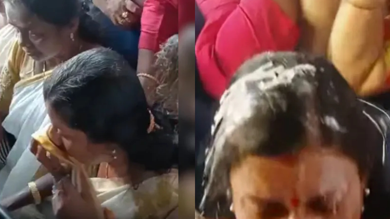 hot payasam spills onto kerala minister bindu krishna during priyadarshini scheme journey