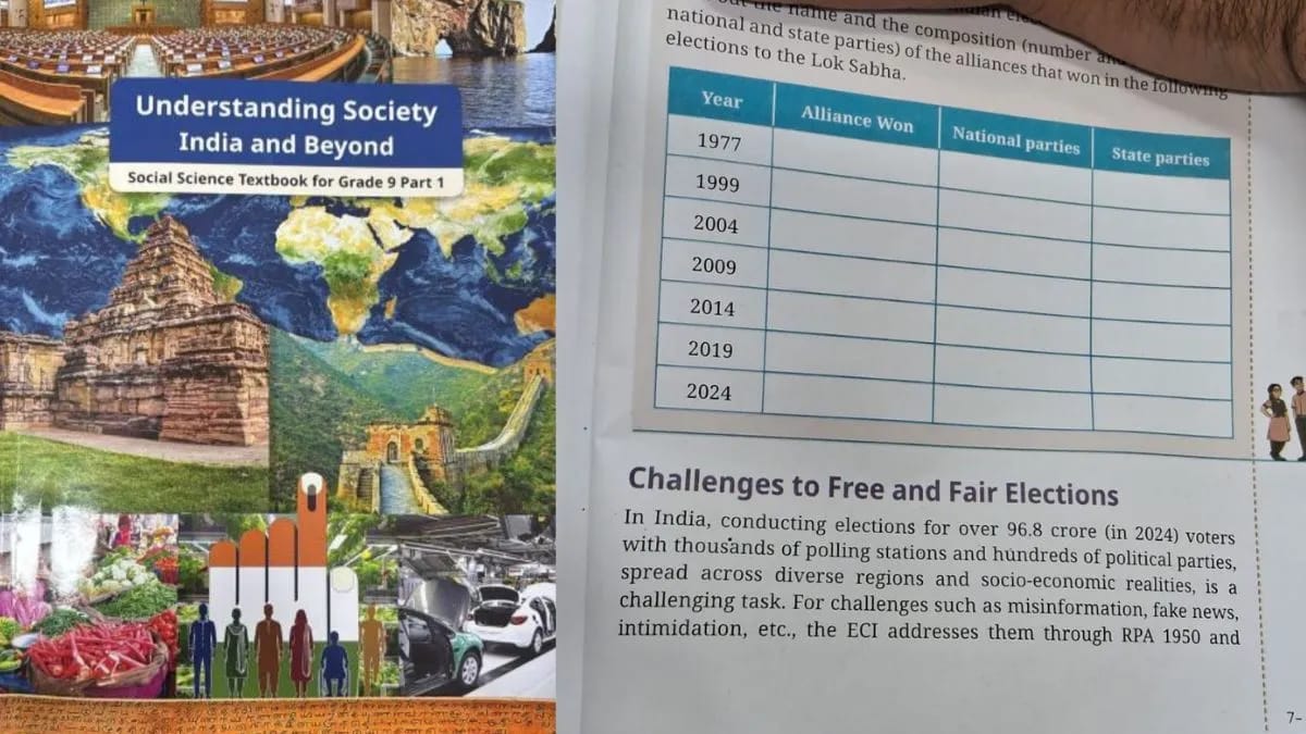 ncert class 9 textbook revisits 1975 emergency includes election commissions sir process to educate young minds 1
