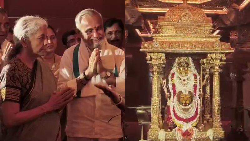 ಉಡುಪಿ ಶ್ರೀಕೃಷ್ಣ, ಉಚ್ಚಿಲ ಶ್ರೀ ಮಹಾಲಕ್ಷ್ಮಿ ದರ್ಶನ ಪಡೆದ ನಿರ್ಮಲಾ ಸೀತಾರಾಮನ್ 9 uchila mahalakshmi temple nirmala sitharaman