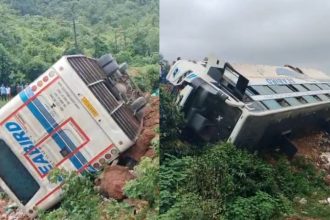 Ankola Avarsa Bus Overturn