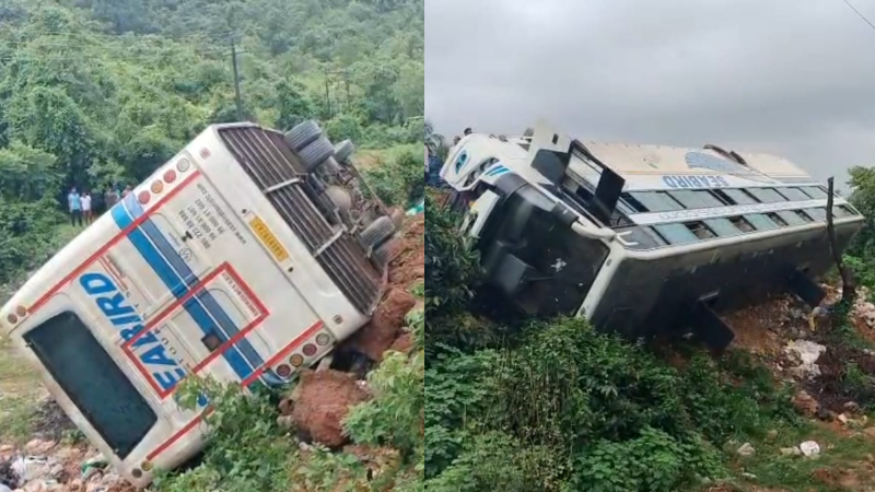 Ankola Avarsa Bus Overturn