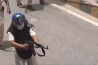 Bihar Cop Seen On Camera Firing At Protesting Students With AK 47 Suspended