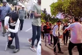 Byatarayanapura Youth Acts As Disabled Person