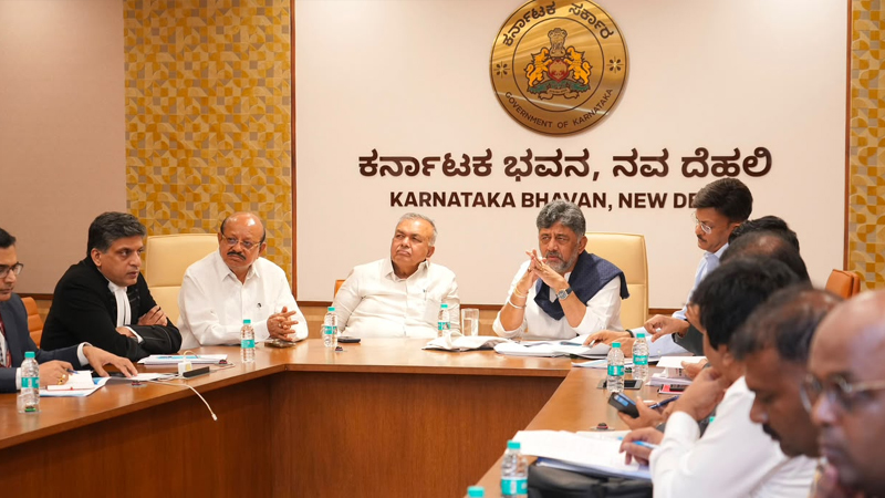 DK Shivakumar In Karnataka Bhavan