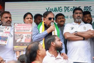 G Parameshwara in Karnataka NEET Protest