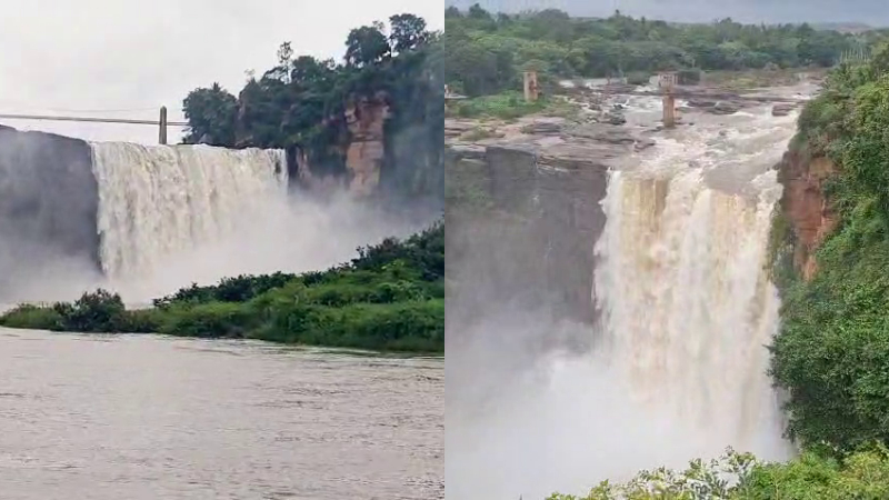 ಪಶ್ಚಿಮ ಘಟ್ಟದಲ್ಲಿ ವರುಣನ ಅಬ್ಬರ - ಹಾಲ್ನೊರೆಯಂತೆ ಧುಮ್ಮುಕ್ಕುತ್ತಿದೆ ಗೋಕಾಕ್ ಫಾಲ್ಸ್ 12 Gokak Falls 2