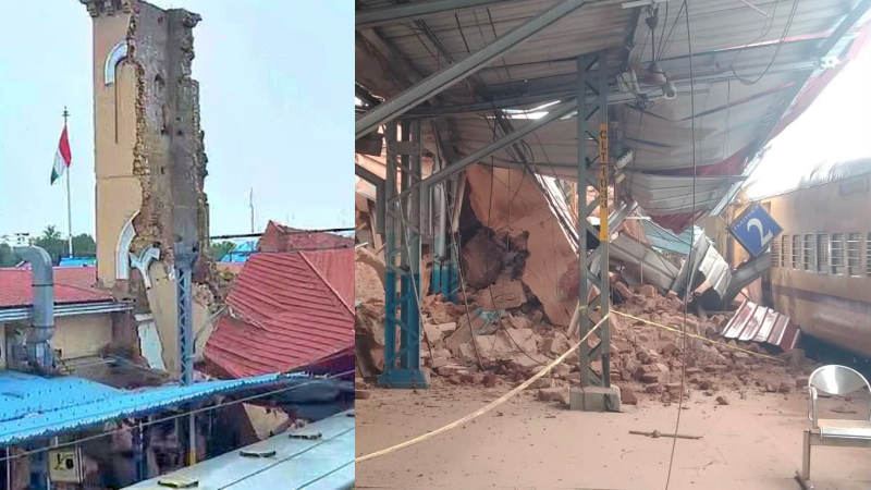 Kozhikode Railway Station Clock Tower Collapse