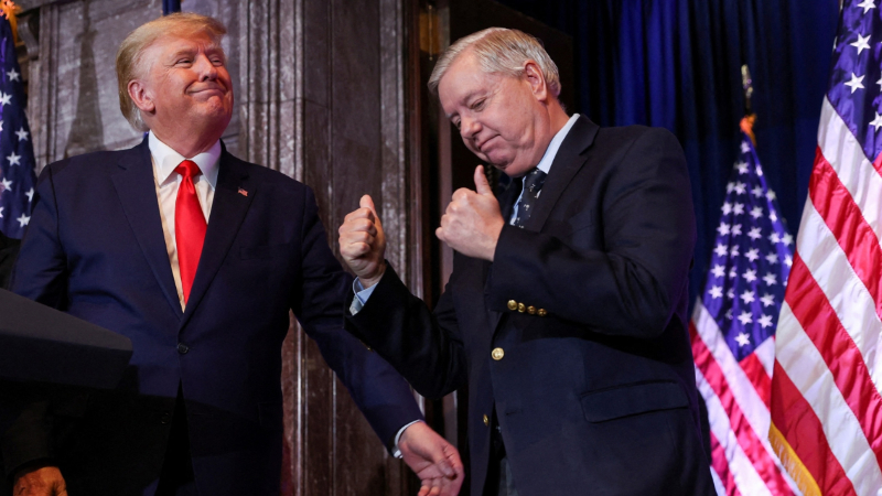 Lindsey Graham and Donald Trump