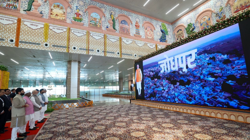 480 ಕೋಟಿ ರೂ. ವೆಚ್ಚದ ಜೋಧ್ಪುರ ಏರ್ಪೋರ್ಟ್ ಟರ್ಮಿನಲ್ ಉದ್ಘಾಟಿಸಿದ ಮೋದಿ 12 Narendra Modi Jodhpur Airport Terminal 2