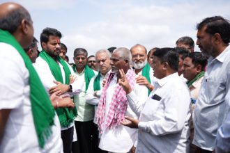 Nikhil Kumaraswamy Visits Drought Hit Badami 1