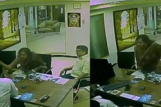 On Camera Ex Union Ministers Daughter Slaps SBI Branch Manager In Chennai