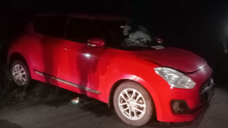 Retired BSNL employee dies in Car accident in Shivamogga