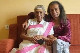 S Janaki with son Murali Krishna