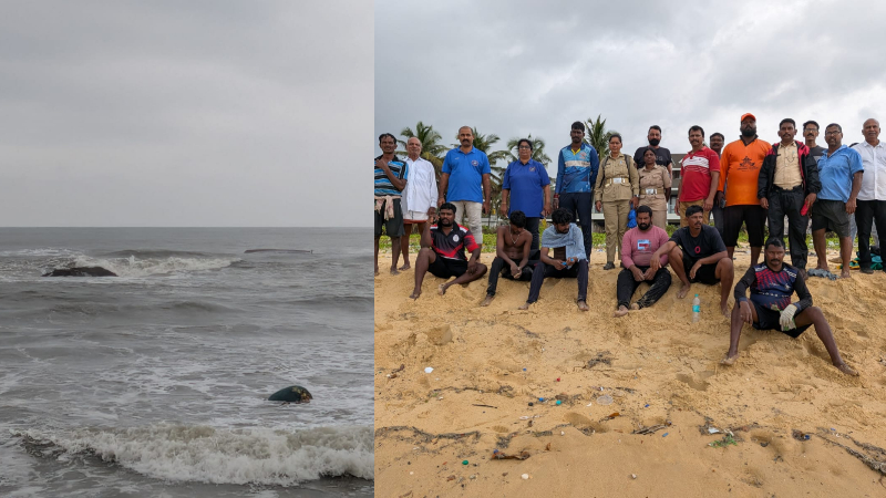 ಸಮುದ್ರದ ಅಲೆಗಳ ಹೊಡೆತಕ್ಕೆ ಮೀನುಗಾರಿಕಾ ದೋಣಿ ಪಲ್ಟಿ – 6 ಮಂದಿ ಮೀನುಗಾರರ ರಕ್ಷಣೆ