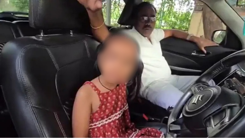 Telangana 6 year girl car driving
