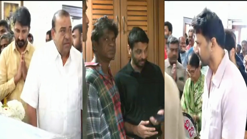ಚೆನ್ನಮ್ಮ ಅಂತಿಮ ದರ್ಶನ ಪಡೆದ ದುನಿಯಾ ವಿಜಯ್, ದೊಡ್ಡಣ್ಣ, ಡಾಲಿ