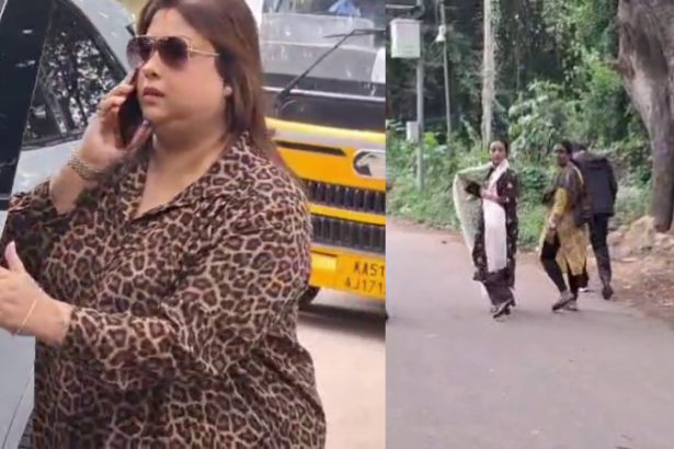 rakshita and vijayalakshmi meets actor darshan