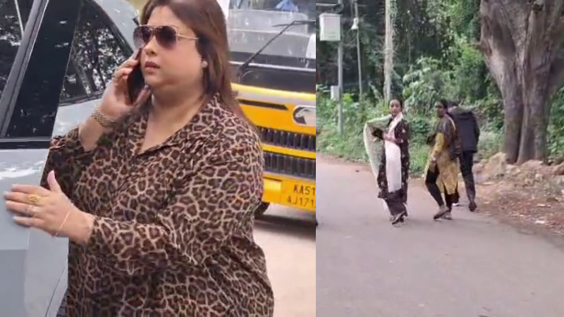 rakshita and vijayalakshmi meets actor darshan