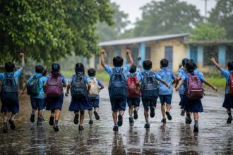 school holiday rain
