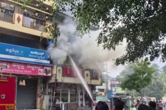 shop catches fire due to gas leak in doddakammanahalli bengaluru