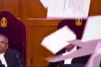 supreme court throws papers