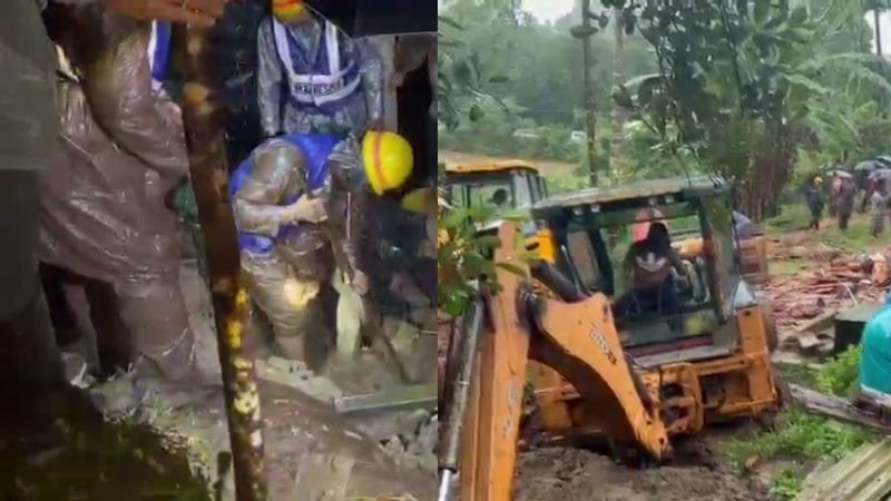 Karnataka Rain Live Updates | ಮಡಿಕೇರಿ - ಮಂಗಳೂರು ಹೈವೇ ಬಳಿ ಭೂಕುಸಿತ 30 3 including a child were killed when a hill collapsed on house in Tirthahalli 1 1