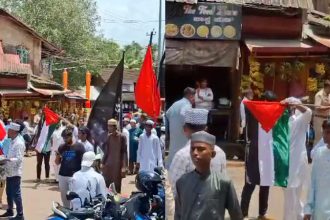 Ankola Palestine Flag In Eid Procession
