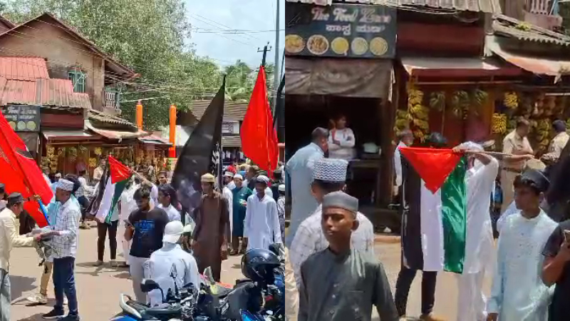 Ankola Palestine Flag In Eid Procession