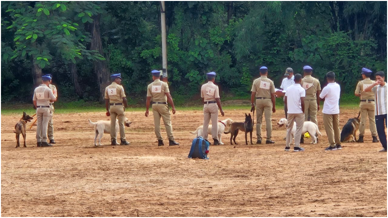 Belagavi Over 18 Sniffer Dogs from 6 Districts Showcase Skills at SP Grounds 2