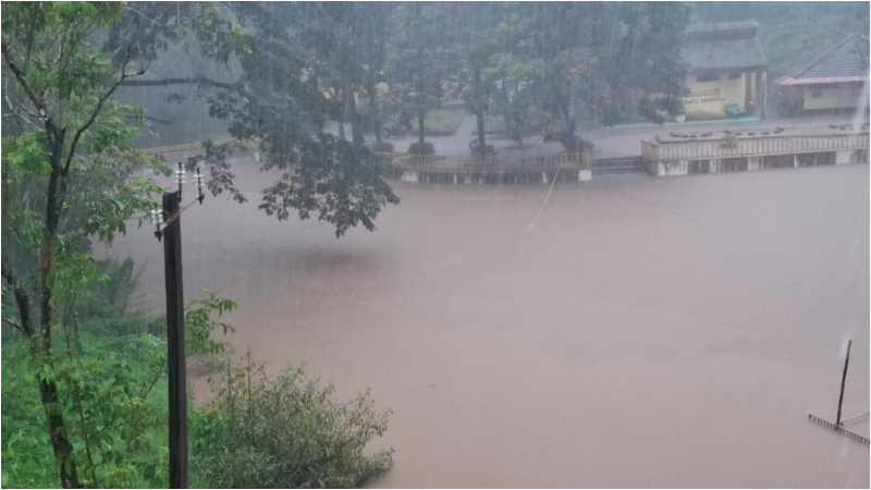 Bhagamandalas Triveni Sangama Submerged 2