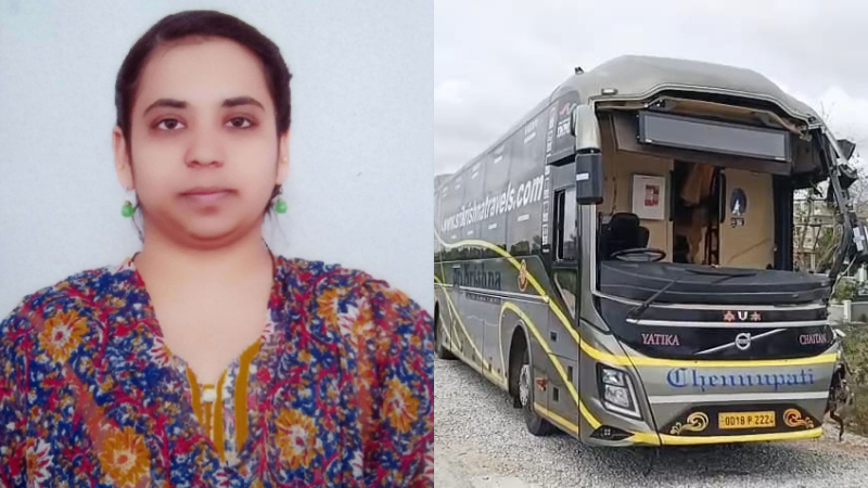 Chikkaballapura Container Volvo Bus Accident Techie Death