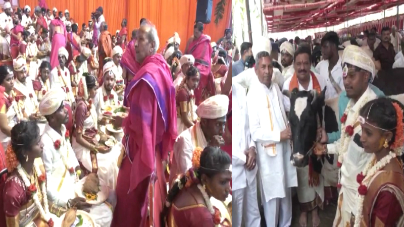 Chikkaballapura Mass marriage Cow Gift
