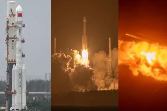 Chinas rocket explodes during satellite launch ChinaSat 4B
