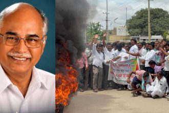 Chitradurga NY Gopalakrishna Supporters Protest