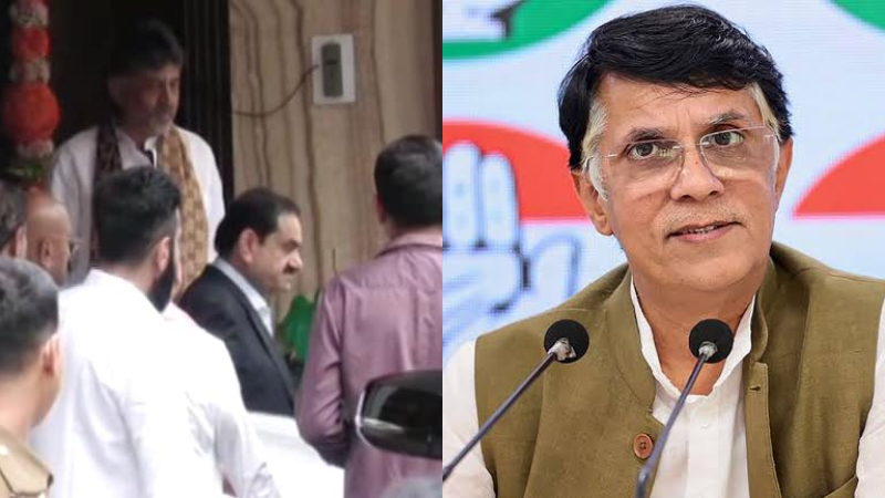 Congress Pawan Khera Defends DK Shivakumars Meeting with Gautam Adani