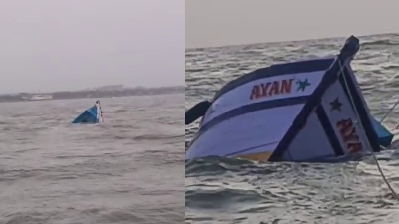 Fishing boat capsizes in Mangaluru 6 fishermen rescued