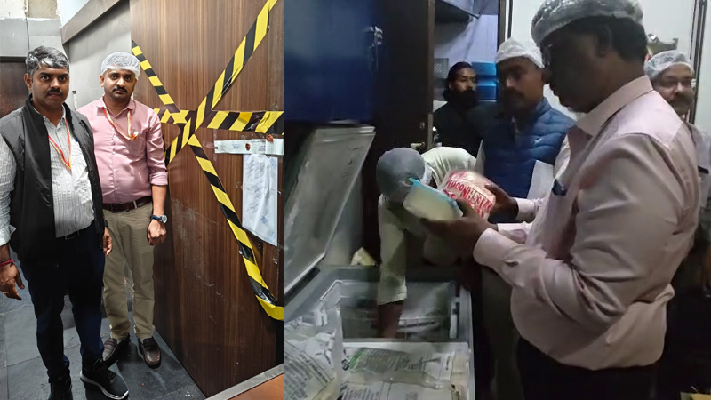 ಯುಬಿ ಸಿಟಿಯ ಹೋಟೆಲ್ಗಳ ಮೇಲೆ ದಾಳಿ - 45 ಕೆಜಿ ಕೊಳೆತ ಮಾಂಸ ಪತ್ತೆ; SKY ಹೋಟೆಲ್ ಕಿಚನ್ ಸೀಜ್ 11 Food Raid