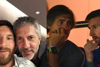 Lionel Messi And His Father Jorge Messi