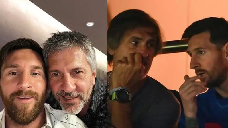 Lionel Messi And His Father Jorge Messi