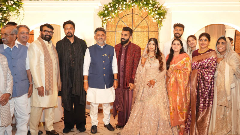 Mohammed Nalapads Grand Wedding DK Shivakumar Kiccha Sudeep Grace the Celebrations