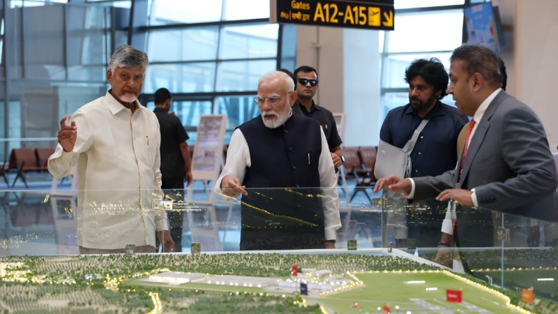 ಭೋಗಾಪುರಂ ಅಂತಾರಾಷ್ಟ್ರೀಯ ವಿಮಾನ ನಿಲ್ದಾಣ ಸೇರಿ 17,900 ಕೋಟಿ ವೆಚ್ಚದ ಯೋಜನೆಗಳಿಗೆ ಮೋದಿ ಚಾಲನೆ 13 PM Modi Inaugurates Rs 5000 Crore Bhogapuram Airport In Andhra Pradesh 1