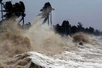 Rain Cyclone beach sea