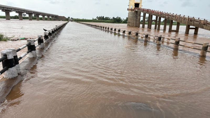 Swollen Krishna River Submerges Kudachi Bridge Jamkhandi Miraj Highway Shut