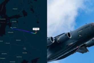 US registered flight