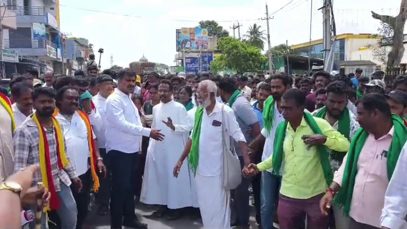 hanur protest mla manjunath